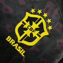 Camisa Brasil Não ao Racismo 2022/23 Torcedor Masculina Preta e Amarela