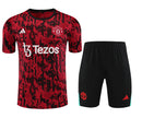Conjunto de Treino Manchester United 2023/24 Torcedor Masculino Vermelho e Preto