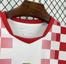 Camisa Croácia Home 2026 Torcedor Masculina Branca e Vermelha