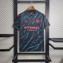 Camisa Manchester City Third 2023/24 Torcedor Masculina Preta e Azul