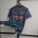 Camisa Manchester City Third 2023/24 Torcedor Masculina Preta e Azul