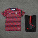 Conjunto de Treino Bayern de Munique 2022/23 Torcedor Masculino Vermelho e Azul