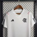 Camisa Flamengo Treino 2023/24 Torcedor Feminina Branca