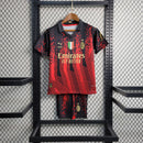 Kit Infantil Milan Edição Limitada 2023/24 Preto e Vermelho